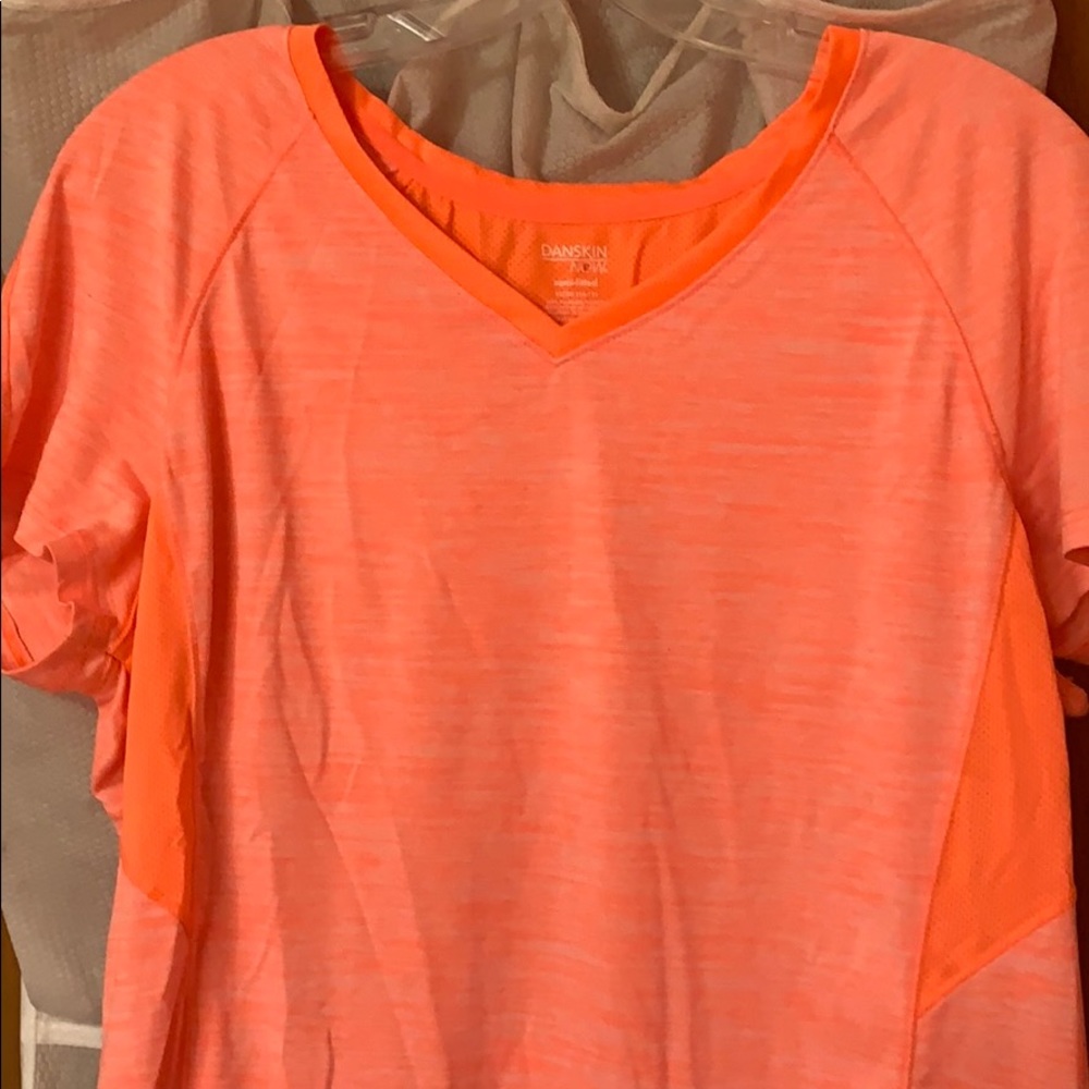 Orange short sleeve workout shirt